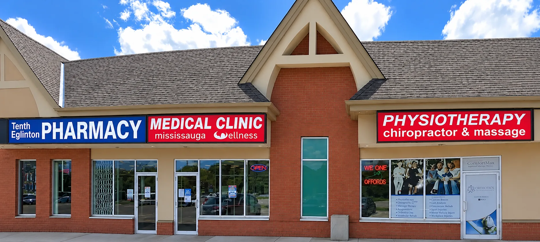 Street view of Mississauga Wellness at 5030 Tenth Line West